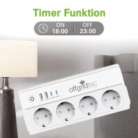 WLAN Steckdosenleiste 4-fach einzeln schaltbar USB-A USB-C PD 20W