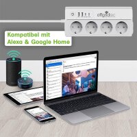 WLAN Steckdosenleiste 4-fach einzeln schaltbar USB-A USB-C PD 20W