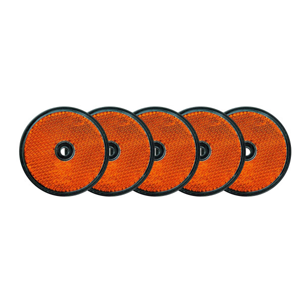 Reflektor | AJ.BA | Rund | M4 Bohrung | Orange | Ø60mm | 5 Stück