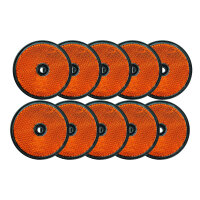Reflektor | AJ.BA | Rund | M4 Bohrung | Orange | Ø60mm | 10 Stück