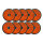 Reflektor | AJ.BA | Rund | M4 Bohrung | Orange | Ø60mm | 10 Stück