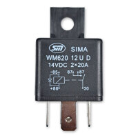 Maxi Relais | 5-polig | Doppelschließer (NO) | 12V | 2x20A | mit Diode
