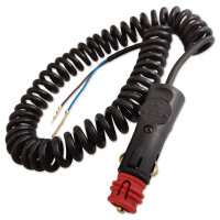 Spiralkabel | AJ.BA | Zigarettenanzünderstecker zu Flachstecker | 12-24V | 3 Meter