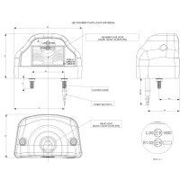 Kennzeichenleuchte LED | Rot | 12–24V | IP67