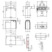 ATO / ATC Sicherungshalter | 32V 20A IP20 | anreihbar mit Deckel | MTA