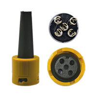 Bajonettverbinder AJ.BA | 5-polig | Gelb | Links für...