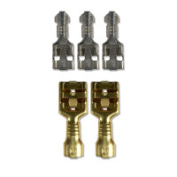 Mikro Relaissockel Satz | 5-polig | inkl. Flachsteckhülsen 6,3mm & 4,8mm