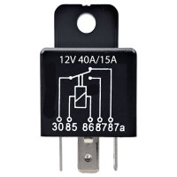 Mini Relais | 5-polig | Wechsler (CO) | 12V | 40/15A