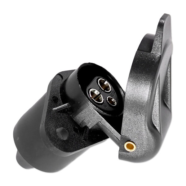 Anhängersteckdose | 3-polig | 12V | 25A | Flachstecker