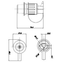 Anhängerstecker, 3-polig, 12V, 25A