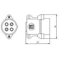 Anhängerstecker | 4-polig | 12-24V | 25A | IPX4