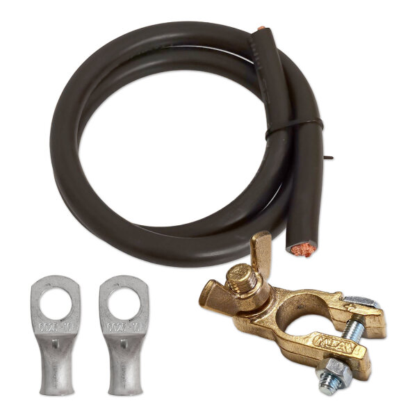Batteriekabel | 25mm² | M10 zu Polklemme positiv | 0,3 Meter