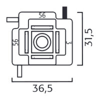 Lampensockel P43t für H4 mit Snap-in Kabelanschluss