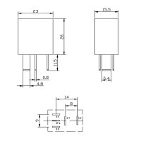 Mikro Relais | Wechsler (CO) | 5-polig | 12V | 20/25A