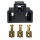 Lampensockel | P43t | H4 | Schwarz | inkl. Terminals