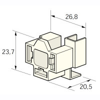 Lampensockel P43t für H4 Leuchtmittel inkl. Terminals