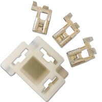 Lampensockel | P43t | H4 | Weiß | inkl. Terminals