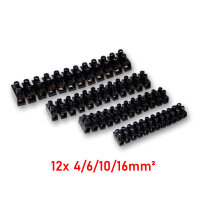 Lüsterklemmen-Satz, 12-fach, Schwarz, 380V...