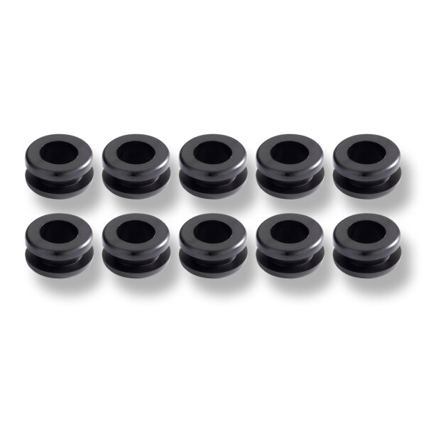 Kabeldurchführung | Gummi | 7,6mm | Ø10mm | 10 Stück