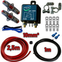 Zweitbatterieset RL180-12 | Trennrelais 12V | 3,5m...