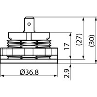 Voltmeter | Analog | 4-LED Anzeige | 7–33 V | Ø29mm | 63x45mm Rahmen