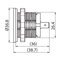 Doppelarmatur | 2x Digital-Voltmeter LED Blau | 6–33V | Ø29mm | Einbaurahmen 100x45mm