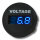 Doppelarmatur | Voltmeter | 4-LED Analog & 3-stellig Digital Blau | 7–33V | Ø29mm | Einbaurahmen 108x44mm