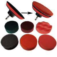 Reinigungsbürstenset 22-teilig | 1/4" | Bürsten + Pads | Bohrmaschine