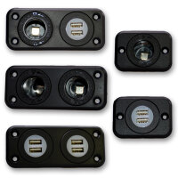 Einbauarmaturen mit Einbaurahmen | Steckdosen Schalter Anzeigen | 12-24V | Auswahl