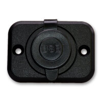 USB Doppelsteckdose | Typ A | 12V-24V | 5V 2,1A | Ø29mm | Inkl. Einbaurahmen