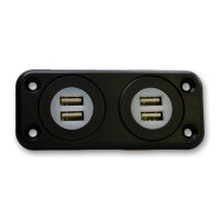 USB Doppelsteckdosen-Set | 2x2 Typ A | 12V-24V | 5V 2,1A...