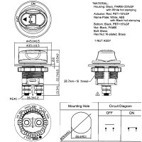 Batterietrennschalter 32V, 100A, M6, Ø29mm