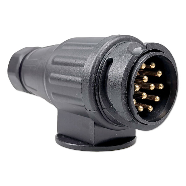 Anhängerstecker | 13-polig | 12V | 16A | Doppeltülle