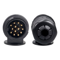 Anhängerstecker | 13-polig | 12V | 16A | Doppeltülle