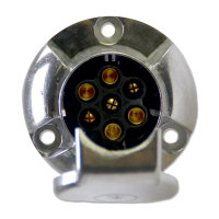 Anhängersteckdose | 7-polig | 12V | 16A | Aluminium