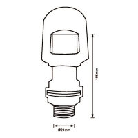 Halter für Rundumleuchte | 12–24V | gerade | 15cm Kabel | Ø24mm