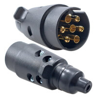 Anhängerstecker | 7-polig | 12V | 16A | Kunststoff