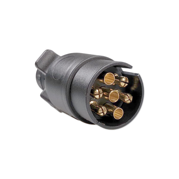Anhängerstecker | 7-polig | 12V | 16A | Flachstecker