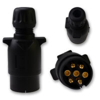 Anhängerstecker | 7-polig | 12V | 16A | Flachstecker