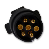 Anhängerstecker | 7-polig | 12V | 16A | Flachstecker