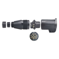 Anhängersteckdose | 13-polig | 12V | 16A | fliegend