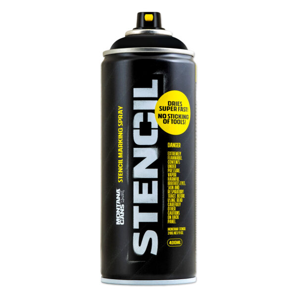 Sprühlack | Montana STENCIL | Markierungsspray | Schwarz | 400ml