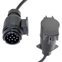 Anhängeradapter Kabel | 13- auf 7-polig | 12V | 0,75 Meter