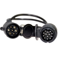 Anhängeradapter Kabel | 13- auf 7-polig | 12V | 0,75 Meter