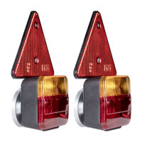 Anhänger Rückleuchten-Set | 12V | 7,5m Kabel | 7-polig | Magnetisch