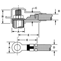 Abdeckung für Ringkabelschuhe Schwarz 12mm