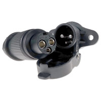 Anhängersteckersatz | 3-polig | 6-24V | Stecker (W) & Steckdose (M)
