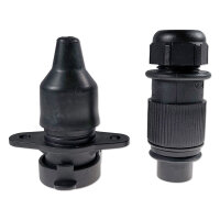 Anhängersteckersatz | 3-polig | 6-24V | Stecker (W) & Steckdose (M)