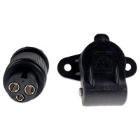 Anhängersteckersatz | 3-polig | 6-24V | Stecker (W) & Steckdose (M)