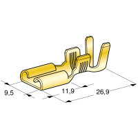 Flachsteckhülse 9,5mm 3-6mm² unisoliert | MTA F950